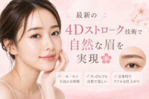 最新の4Dストローク技術で自然な眉を実現🌸